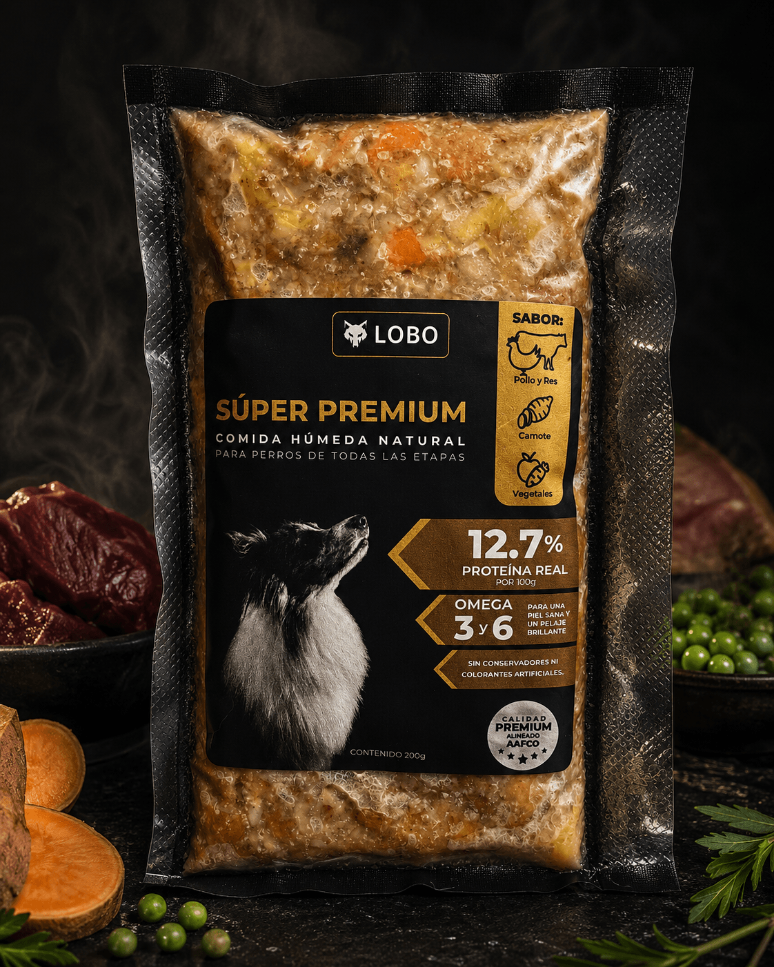 Bolsa de comida real LOBO para perros